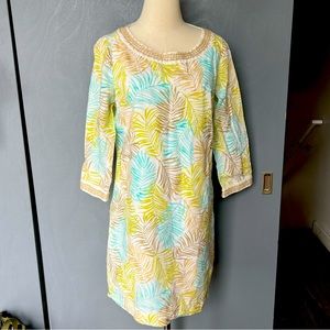 Vineyard Vines Leaves Linen Dress